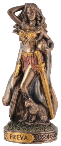 Miniatur Figur germanische Göttin Freya - bronzefarbend handbemalt by Veronese von VOGLER Joh. Vogler GmbH