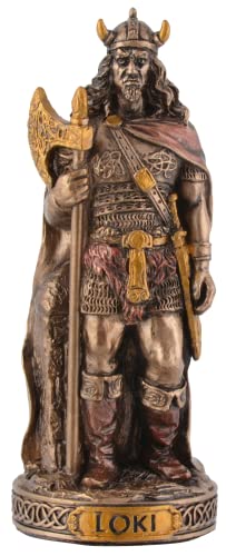 Miniatur Figur germanischer Gott Loki- bronzefarben handbemalt by Veronese von VOGLER Joh. Vogler GmbH