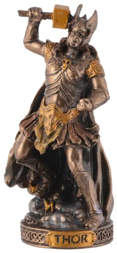 Miniatur Figur germanischer Gott Thor- bronzefarbend handbemalt by Veronese von VOGLER Joh. Vogler GmbH