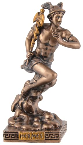 Miniatur Figur griechischer Gott Hermes- mit Bronzefarbe bemalt by Veronese von VOGLER Joh. Vogler GmbH