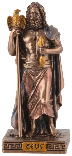 Miniatur Figur griechischer Gott Zeus - mit Bronzefarbe bemalt by Veronese von VOGLER Joh. Vogler GmbH