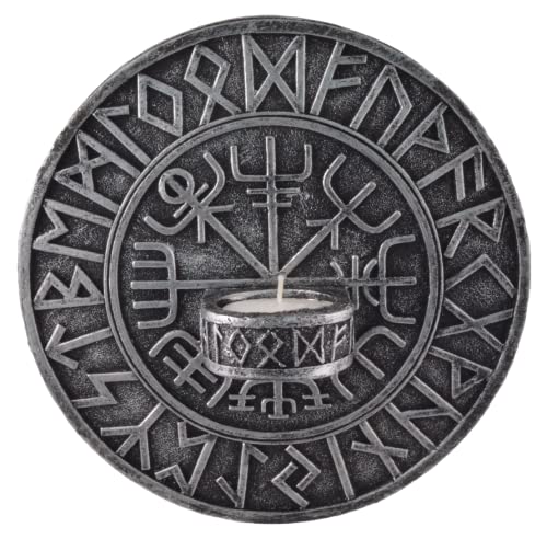 Nordischer Teelichthalter Wikingerkompass Vegvísir - an Wand anzubringen von VOGLER Joh. Vogler GmbH