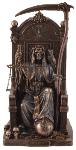 Santa Muerte auf Thron mit Sense und Waage - bronziert/coloriert by Veronese von VOGLER Joh. Vogler GmbH