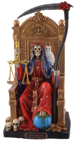 Santa Muerte auf Thron mit Sense und Waage - coloriert by Veronese von VOGLER Joh. Vogler GmbH