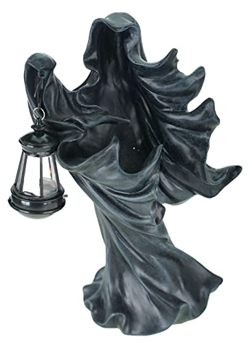 VOGLER Joh. Vogler GmbH Dekofigur Grim Reaper mit LED Laterne Figur 27 cm Tod Gothic Skulptur von VOGLER Joh. Vogler GmbH