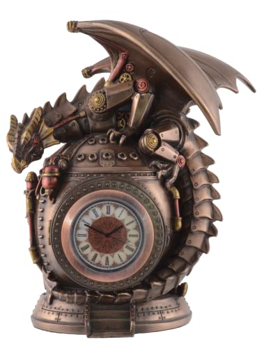 VOGLER Joh. Vogler GmbH Steampunk Standuhr Steampunkdrache auf Box öffenbar bronziert by Veronese von VOGLER Joh. Vogler GmbH