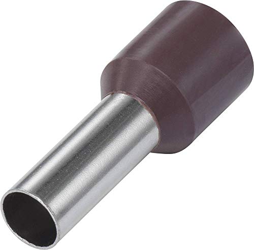 VOGT VERBINDUNGSTECHNIK Aderendhülse, einfach, 470812, 10 mm² x 12 mm, teilisoliert, braun, 100 Stück von VOGT VERBINDUNGSTECHNIK