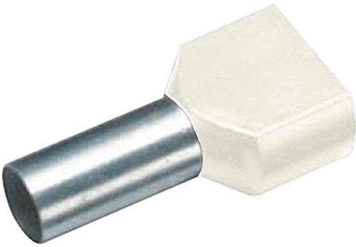 Vogt Verbindungstechnik 460814D Doppelkabelendhülse, 10 mm² x 12 mm, teilweise isoliert, elfenbeinfarben, 100 Stück von VOGT VERBINDUNGSTECHNIK