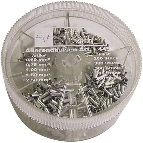 Vogt Verbindungstechnik 625388 Sortiment Einzelendhülsen 0,50 mm² 2,50 mm² Metall 500 St von VOGT VERBINDUNGSTECHNIK