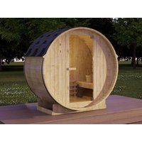 Gartensauna 2 Personen mit Ofen 3,5 kW - 185 x 120 x 190 cm - ISOKYRO von VOGUE SAUNA