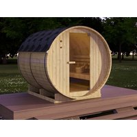 Gartensauna 6 Personen mit Ofen 8 kW - 185 x 220 x 190 cm - ISOKYRO von VOGUE SAUNA