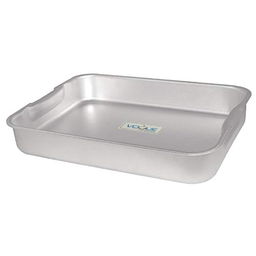 Vogue Bräter aus Aluminium, 470 x 355 x 70 mm, Backofenschale, silberfarben, K425 von VOGUE