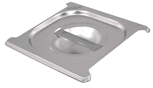 Vogue Edelstahl GN1/1 Deckel für GN-Behälter mit Griffen GH322, Orange, 55(H) x 390(W) x 235(D) mm von VOGUE