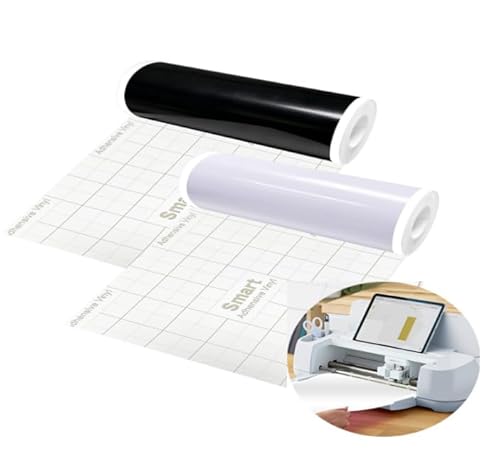 2 Rollen Smart Vinyl Permanent für Cricut Explore 3/Maker 3, Schwarz Weiß Smart Adhesive Vinyl Permanent Rollen 33x200cm Plotterfolie Selbstklebend Vinylfolie zum DIY Fenster Tassen Autos Banner 2 Rollen Smart Vinyl Permanent für Cricut Explore 3/Maker 3, Schwarz Weiß Smart Adhesive Vinyl Permanent Rollen 33x200cm Plotterfolie Selbstklebend Vinylfolie zum DIY Fenster Tassen Autos Banner von VOHESEA