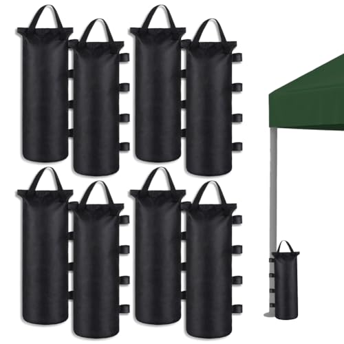8 Stück Pavillon Sandsäcke, 51x21cm Gewichte für Pavillon, 800D Oxford Sandsäcke zum Befüllen, 12kg Doppelgenähte Sand Tasche, Sandsack Beschwerung für Zelt/Partyzelt/Garten/Standfüße/Sonnenschirm von VOHESEA