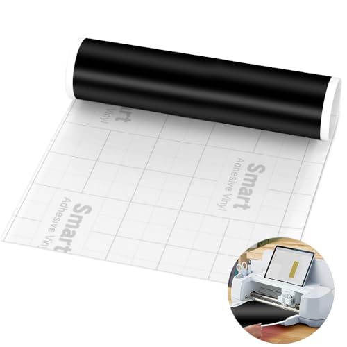 Schwarz Smart Vinyl Permanent für Cricut Explore 3/Maker 3, Smart Adhesive Vinyl Permanent 33x500cm Plotterfolie Selbstklebend Vinylfolie Vinyl Plotter Film zum DIY Fenster Tassen Autos Banner Schwarz Smart Vinyl Permanent für Cricut Explore 3/Maker 3, Smart Adhesive Vinyl Permanent 33x500cm Plotterfolie Selbstklebend Vinylfolie Vinyl Plotter Film zum DIY Fenster Tassen Autos Banner von VOHESEA