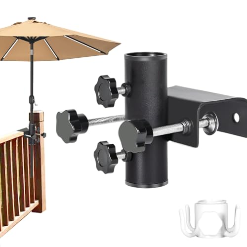 Sonnenschirmständer Balkongeländer, Metall Sonnenschirmhalter Balkon, Stabiler Balkonschirmhalter, Sonnenschirm Halterung Balkon, Balkonhalterung für Sonnenschirme, für Balkone,Terrassen,Tische,Gärten Sonnenschirmständer Balkongeländer, Metall Sonnenschirmhalter Balkon, Stabiler Balkonschirmhalter, Sonnenschirm Halterung Balkon, Balkonhalterung für Sonnenschirme, für Balkone,Terrassen,Tische,Gärten von VOHESEA