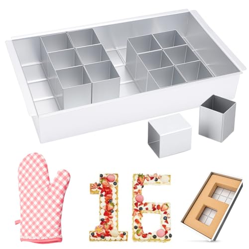 VOHESEA Backform Zahl Buchstaben, Zahl und Buchstaben Kuchenform, Aluminium Zahlen Backform mit Pinsel&Spachtel, Verstellbar DIY Backen, Kuchenform Verstellbar Antihaft für Hochzeit Geburtstag VOHESEA Backform Zahl Buchstaben, Zahl und Buchstaben Kuchenform, Aluminium Zahlen Backform mit Pinsel&Spachtel, Verstellbar DIY Backen, Kuchenform Verstellbar Antihaft für Hochzeit Geburtstag von VOHESEA