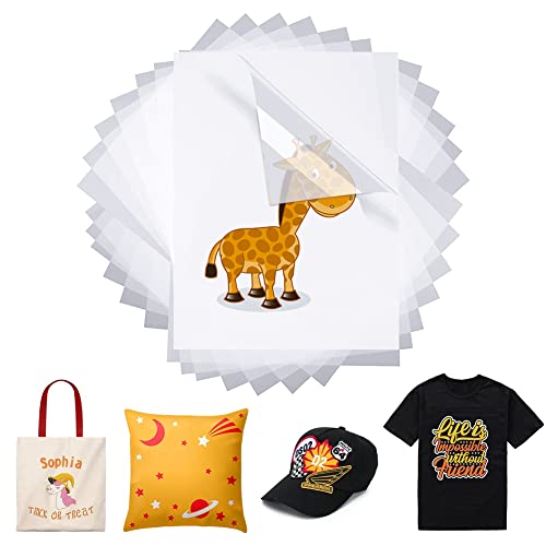 30 Stück DTF Transferfolie A4 DTF Transferfolie Papier Doppelseitig Matt DTF Transfer Paper Aufbügeln Wärmeübertragungspapier zum DTF-Tintenstrahldrucker für T-Shirts Textil Sublimation DIY 297*210mm von VOHESEA