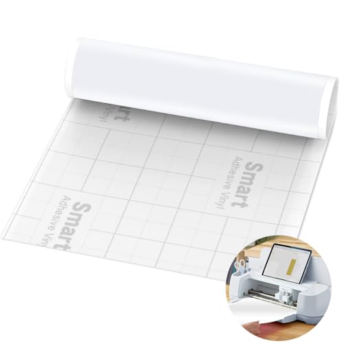 Weiß Smart Vinyl Permanent für Cricut Explore 3/Maker 3, Smart Adhesive Vinyl Permanent 33x500cm Plotterfolie Selbstklebend Vinylfolie Vinyl Plotter Film zum DIY Fenster Tassen Autos Banner Weiß Smart Vinyl Permanent für Cricut Explore 3/Maker 3, Smart Adhesive Vinyl Permanent 33x500cm Plotterfolie Selbstklebend Vinylfolie Vinyl Plotter Film zum DIY Fenster Tassen Autos Banner von VOHESEA