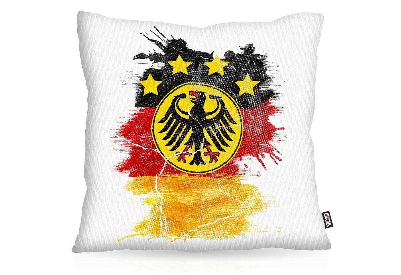 Kissenbezug, VOID, Sofa-Kissen Deutschland EM WM Wappen Flagge Nationalflagge Fussball Fan von VOID