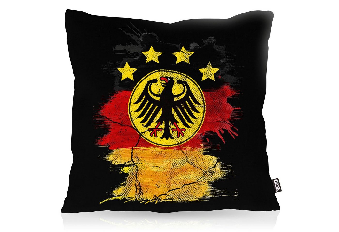 Kissenbezug, VOID, Sofa-Kissen Deutschland EM WM Wappen Flagge Nationalflagge Fussball Fan von VOID