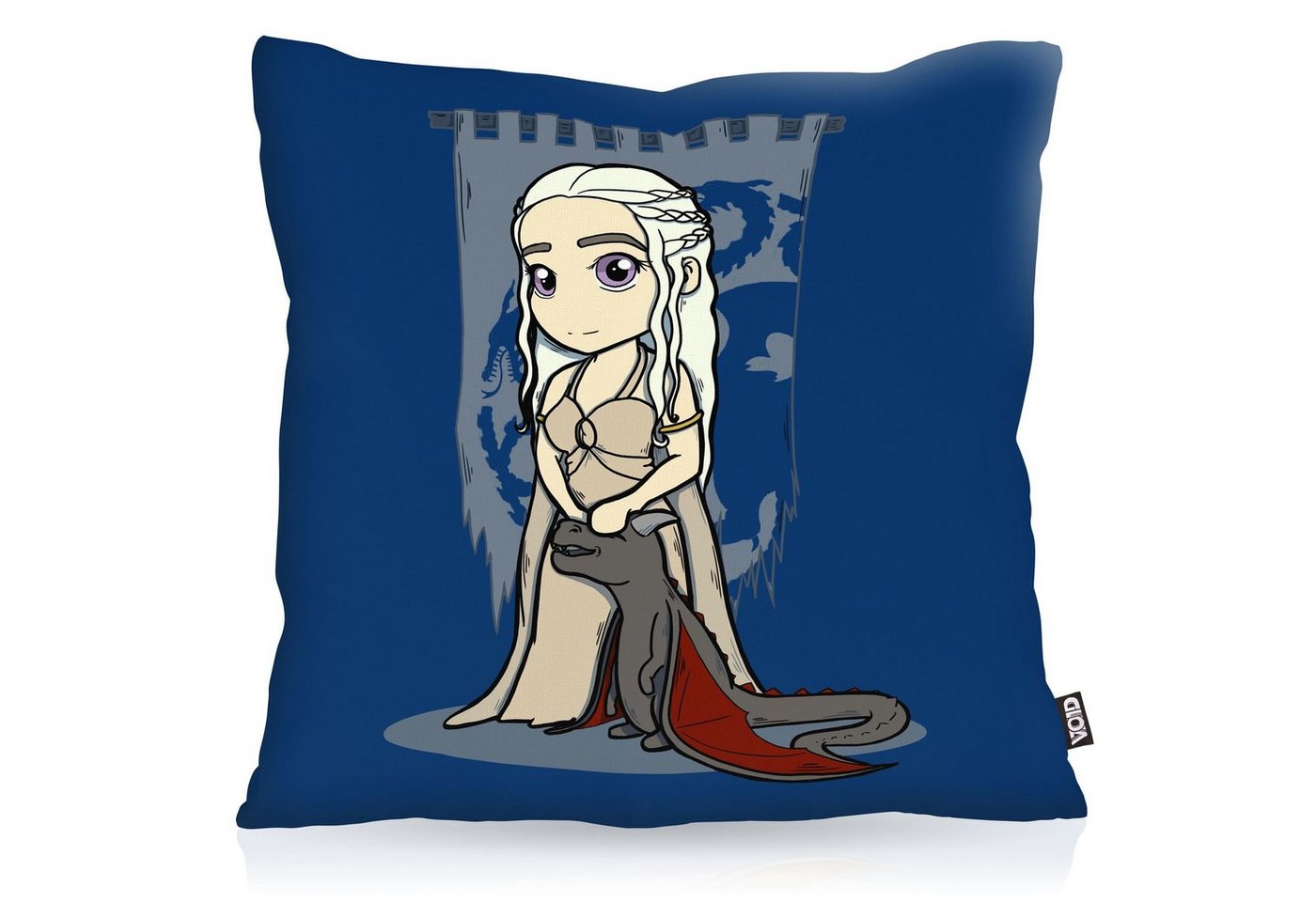 Kissenbezug, VOID, Sofa-Kissen Mutter der Drachen game chibi daenerys targaryen thrones got von VOID