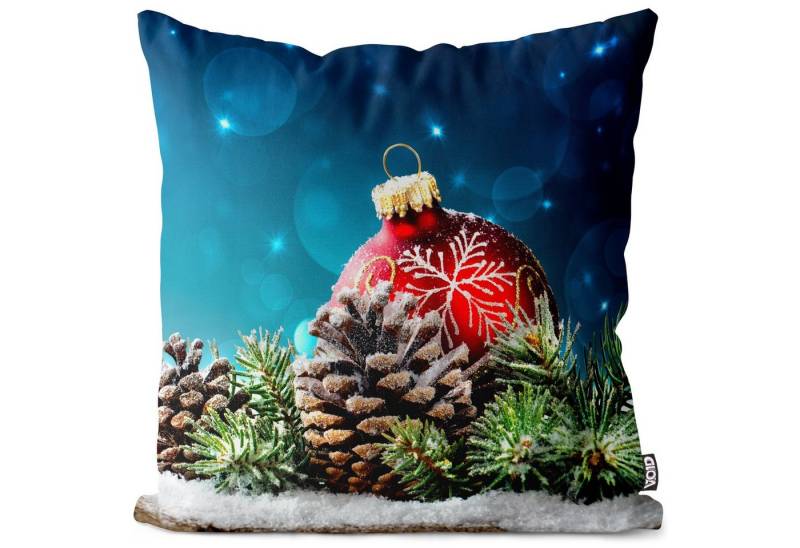 VOID Kissenbezug, (1 Stück), Christbaum Tannenbaum Christbaumkugel Kugel Schmuck Schnee ration Lic von VOID