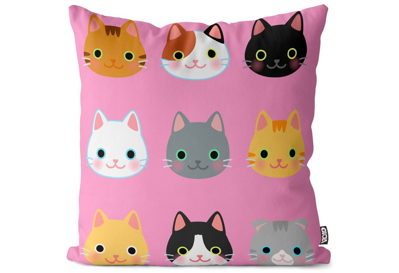 Kissenbezug, VOID (1 Stück), Sofa-Kissen Anime Katzen Kissenbezug Katze Japan Kitty Haustier Spielzeug Kinder Kinderzimm von VOID