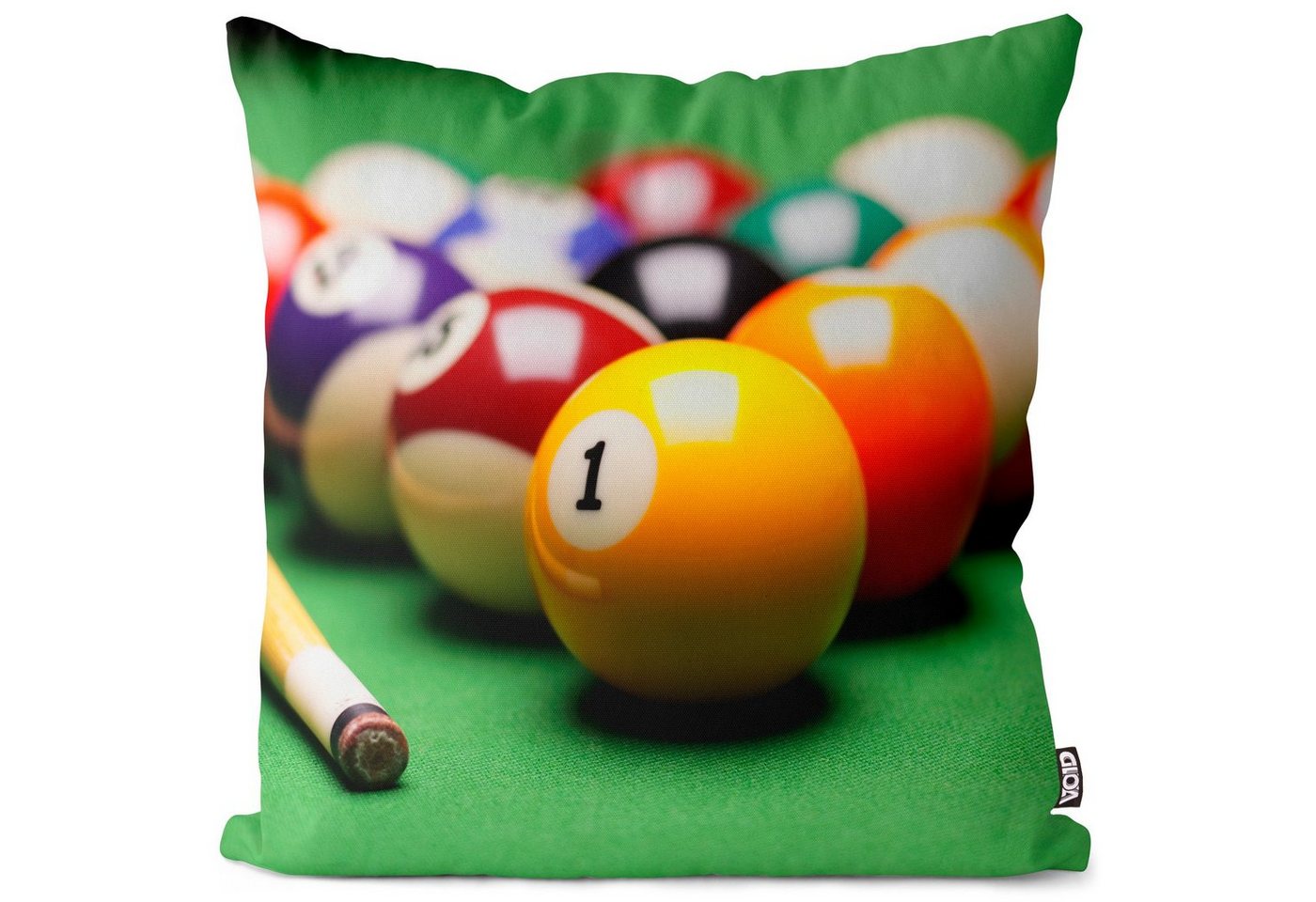 VOID Kissenbezug, (1 Stück), Billiard Tisch Kugeln queue Kö Spiel Casino Snooker 8 Sport Hobby Poo von VOID