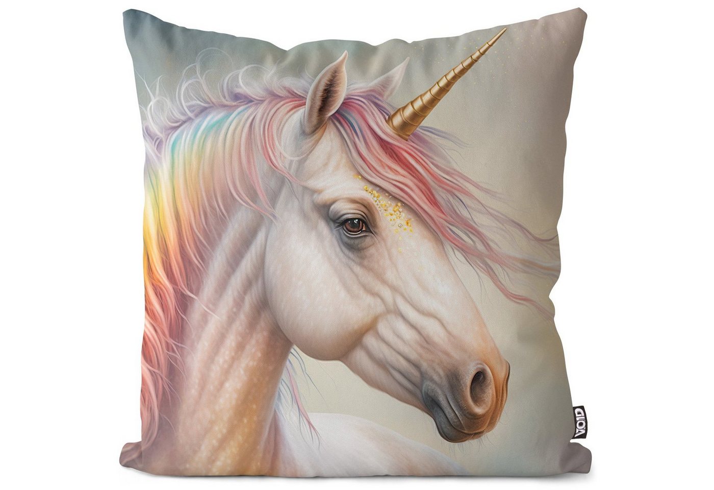 Kissenbezug, VOID (1 Stück), Einhorn Regenbogen Prinzessin Einhorn Blumen Rosa Regenbogen Pferd Sp von VOID