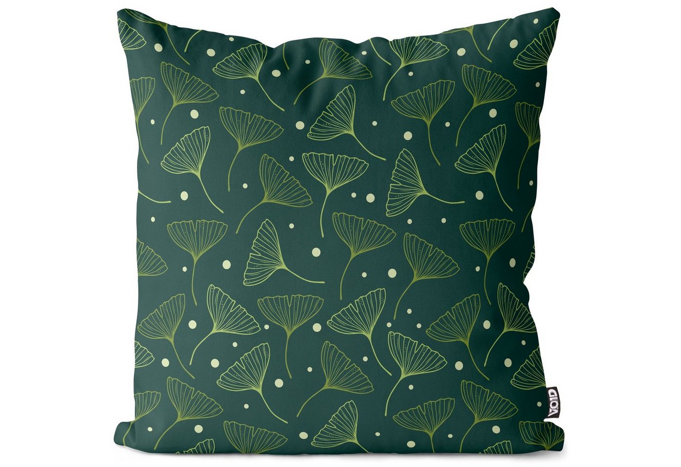 VOID Kissenbezug, (1 Stück), Gingko Biloba Grün Zeichnung gemäde blätter baum tee japan japanisch von VOID
