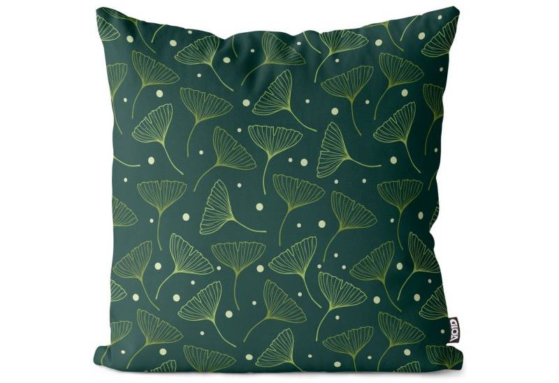 VOID Kissenbezug, (1 Stück), Gingko Biloba Grün Zeichnung gemäde blätter baum tee japan japanisch von VOID