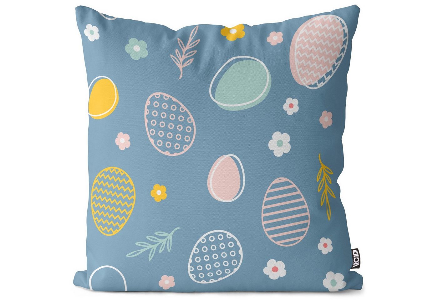 Kissenbezug, VOID (1 Stück), Sofa-Kissen Ostern Hase Muster Design Eier Garten Osterhase Dekoration Sommer Urlaub Reise Kinder Kinderzimmer von VOID