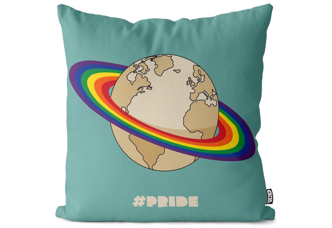 Kissenbezug, VOID (1 Stück), Rainbow World LGBTQ Erde Welt weltweit Gay pride flag parade club LGB von VOID