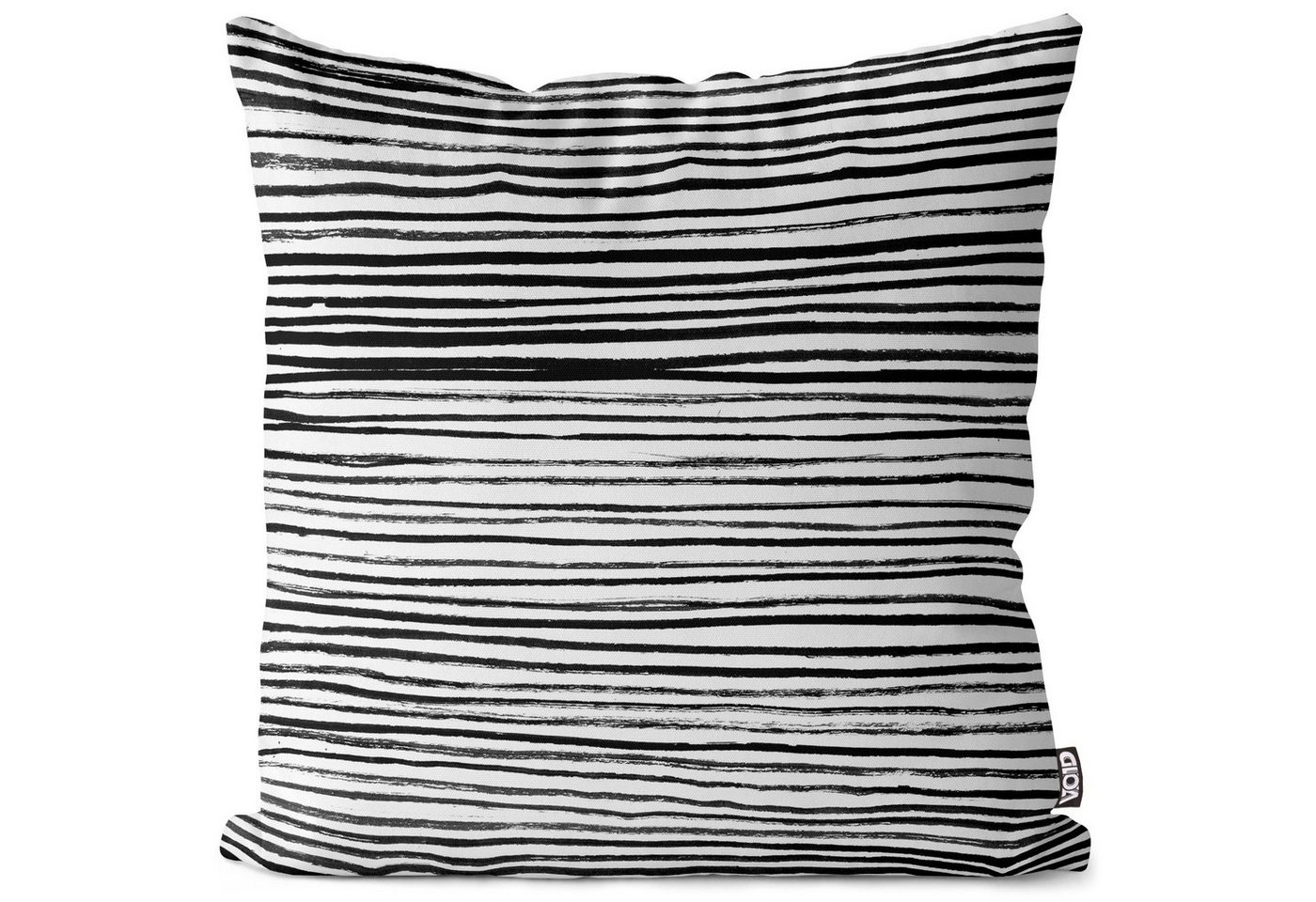 Kissenbezug, VOID (1 Stück), Sofa-Kissen Zebra Streifen gestreift Zebrastreifen Linien abstrakt Safari Dschungel Tropen elegant klassisch Pinsel Malen von VOID