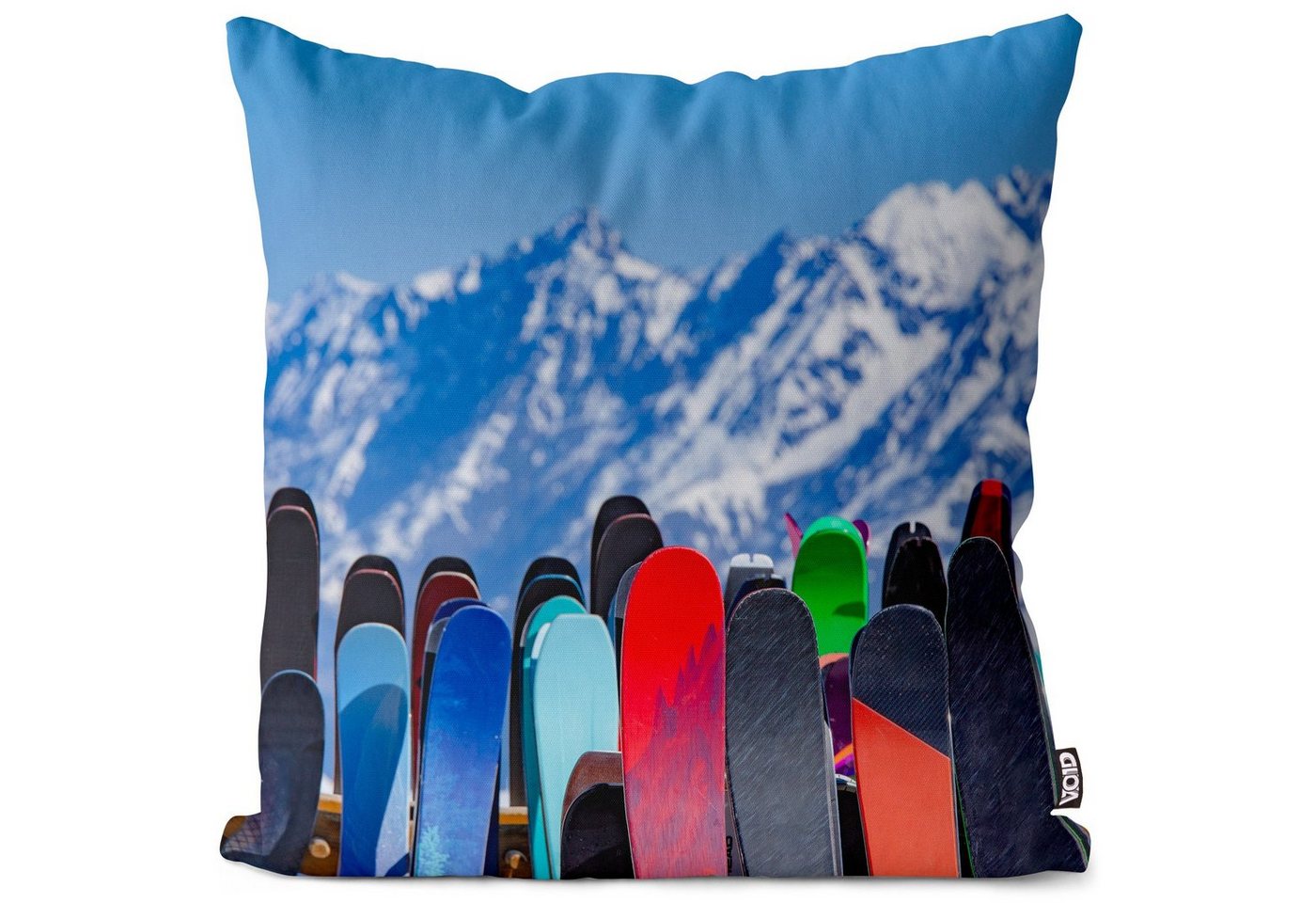 Kissenbezug, VOID (1 Stück), Sofa-Kissen Skier Österreich Urlaub Reise Berge Alpen Schnee Winter Weihnachten Schweiz Berglandschaft Ski Freizeit von VOID