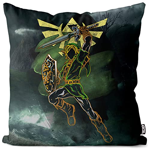 VOID Adventure Link Polyester Kissenbezug Kissenhülle Outdoor Indoor Game Gamer, Kissen Größe:50 x 50 cm von VOID