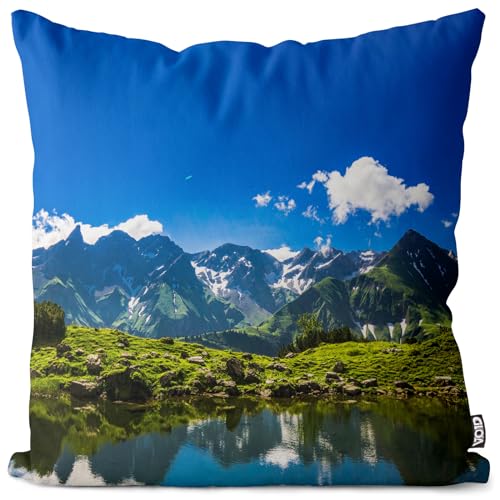 VOID Allgäu Kissenbezug Kissenhülle Deko Outdoor Dekoration Garten Dekokissen, Kissen Größe:80 x 80 cm VOID Allgäu Kissenbezug Kissenhülle Deko Outdoor Dekoration Garten Dekokissen, Kissen Größe:80 x 80 cm von VOID
