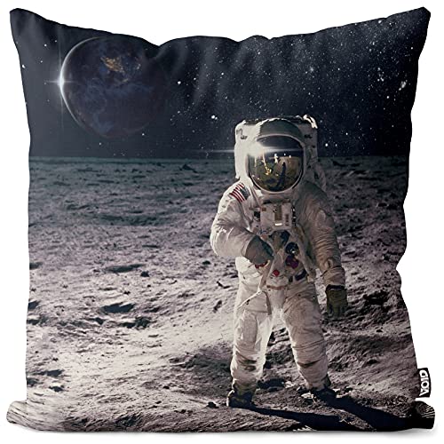 VOID Astronaut Mond Weltraum All Kissenbezug Kissenhülle Sofakissen Kissen Deko Outdoor-Kissen Dekokissen, Kissen Größe:40 x 40 cm von VOID