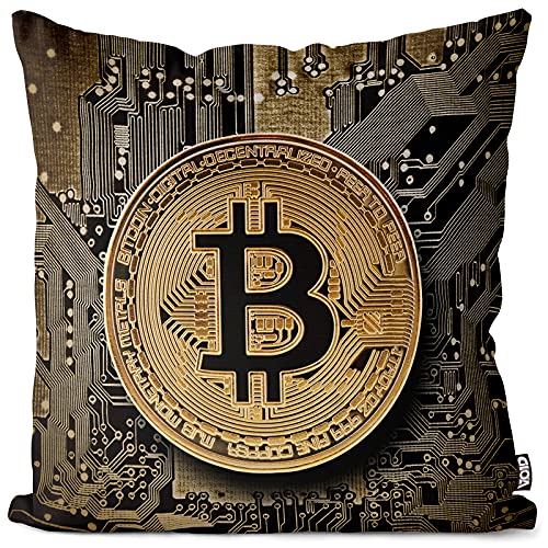 VOID Bitcoin Krypto Digital Kissenbezug Kissenhülle Sofakissen Kissen Deko Outdoor-Kissen Dekokissen, Kissen Größe:60 x 60 cm VOID Bitcoin Krypto Digital Kissenbezug Kissenhülle Sofakissen Kissen Deko Outdoor-Kissen Dekokissen, Kissen Größe:60 x 60 cm von VOID