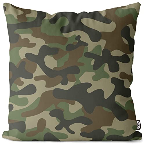 VOID Camouflage Muster Grün Kissenbezug Kissenhülle Sofakissen Kissen Deko Outdoor-Kissen Dekokissen, Kissen Größe:60 x 60 cm von VOID