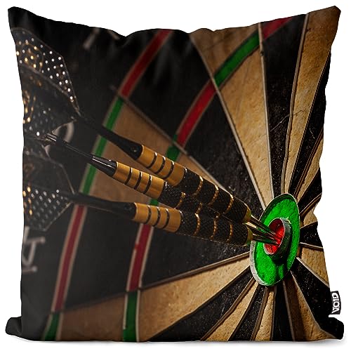 VOID Dart Spiel Dartpfeil Sport Kissenbezug Kissenhülle Sofa Couch Wohnzimmer Dekoration wasserfest Outdoor Garten Kissen bezug deko, Kissen Größe:50 x 50 cm von VOID