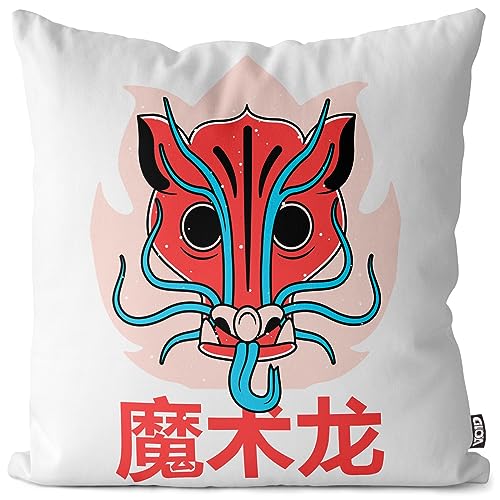 VOID Drache Asien Anime Grafik Kissenbezug Kissenhülle Polyester Dekoration Outdoor Dekokissen, Kissen Größe:50 x 50 cm von VOID