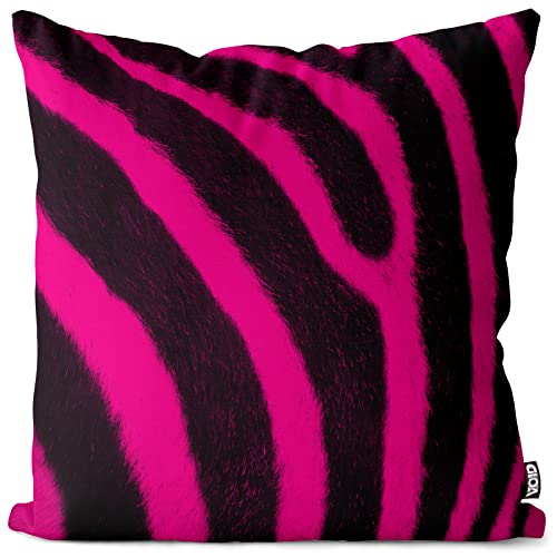 VOID Farbiges Zebrafellmuster Kissenbezug Kissenhülle Outdoor Indoor Zebra, Kissen Größe:40 x 40 cm;Kissen Farbe:Pink von VOID