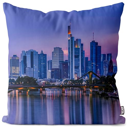 VOID Frankfurt Kissenbezug Kissenhülle Polyester Dekoration Outdoor Dekokissen, Kissen Größe:40 x 40 cm VOID Frankfurt Kissenbezug Kissenhülle Polyester Dekoration Outdoor Dekokissen, Kissen Größe:40 x 40 cm von VOID