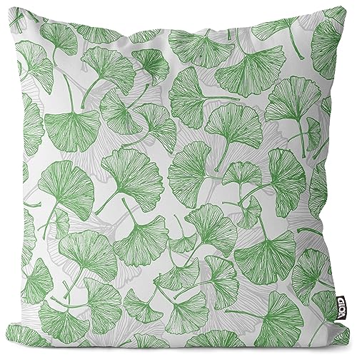 VOID Gingko Blätter Zeichnung Muster Kissenbezug Kissenhülle Sofa Couch Wohnzimmer Dekoration Ostern Outdoor Garten Kissen bezug deko, Kissen Größe:40 x 40 cm von VOID