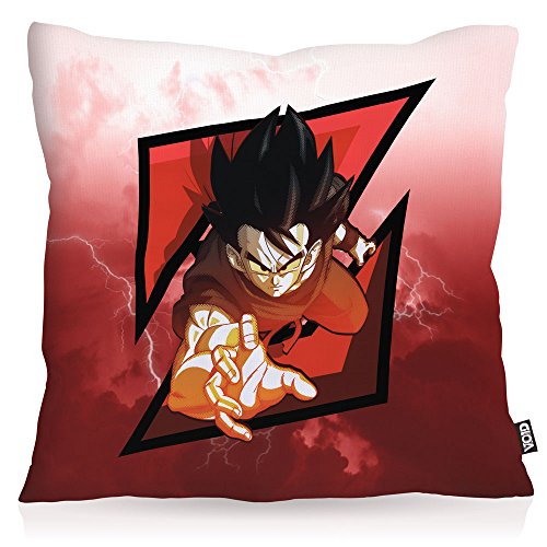 VOID Goku Thunderclap Kissenbezug Kissenhülle Outdoor Indoor Roshi Ball z Roshi Songoku Dragon, Kissen Größe:40 x 40 cm von VOID