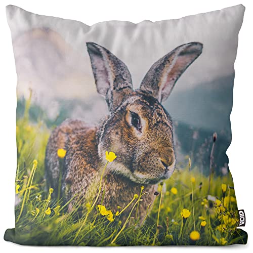 VOID Hase Berglandschaft Kissenbezug 60x60 Kissenhülle Polyester Zierkissen Couchkissen Ostern Osterdeko Deko, Kissen Größe:60 x 60 cm VOID Hase Berglandschaft Kissenbezug 60x60 Kissenhülle Polyester Zierkissen Couchkissen Ostern Osterdeko Deko, Kissen Größe:60 x 60 cm von VOID