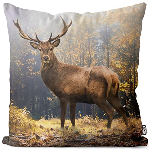 VOID Hirsch Wald Herbst Kissenbezug Kissenhülle Sofakissen Kissen Deko Weihnachten Winter Weihnachtsdeko, Kissen Größe:60 x 60 cm VOID Hirsch Wald Herbst Kissenbezug Kissenhülle Sofakissen Kissen Deko Weihnachten Winter Weihnachtsdeko, Kissen Größe:60 x 60 cm von VOID